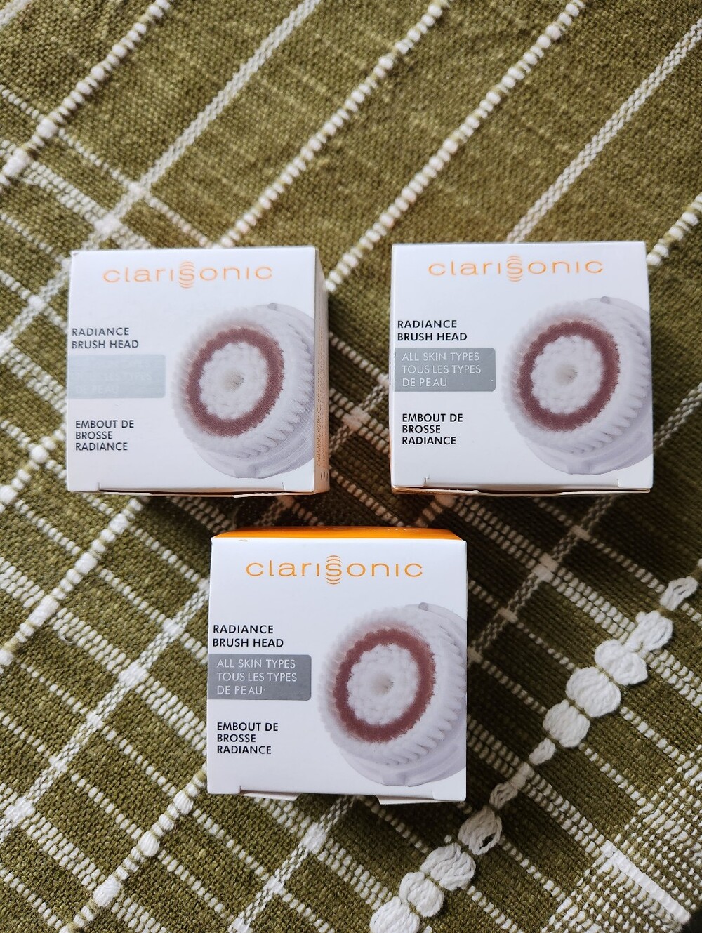 Clarisonic Radiance Brush Head 3Pc New